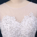 ALBIZIA White Beads Ruffles Scoop Lace Layered A Line Ball Gown Organza Contoured Wedding Dresses