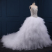 ALBIZIA Gorgeous Beading Fluffy Skirt Sweetheart Crystal Tulle Ball Gown Layered Sweep/Brush Bridal Wedding Dress