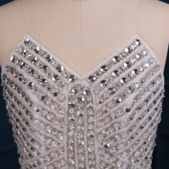 ALBIZIA Gorgeous Beading Fluffy Skirt Sweetheart Crystal Tulle Ball Gown Layered Sweep/Brush Bridal Wedding Dress