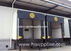 Customized industrial dock shelter with rain channel device on roof cover