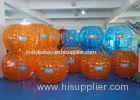 Inflatable Yard Toys Clear Body Bumper Ball Half Blue And Orange Color