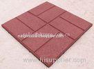 Buffering square flooring crumb rubber brick pavers / granules rubber tile