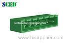 Green PCB Plug In Terminal Block Electrical 5.08mm Pitch 300 Voltage 18A