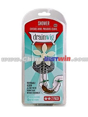 Drainwig Shower Drain Wig Chain Cleaner Hair Bathroom Clog Remover Set of 2 Pc As Seen On TV