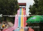 OEM 3 Lanes Commercial Fiberglass Water Slides for Water Attractions