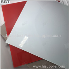 lacquered glass red and white