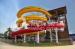 Outdoor Fiberglass Water Slides Custom FRP Spiral Red Water Slides CE