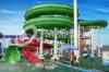 Green Big Commercial Pool Water Slides For Theme Park / Backyard Water Slides Kids