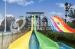 Green And Yellow Speed Water Slide For Adults / OEM Tall Water Slides