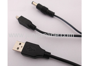DC power cable black extension cable