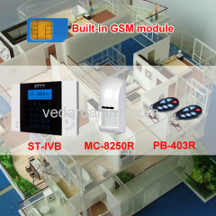 Brand alarm control panel with infrared detector and door contact touch LCD keypad alarm panel