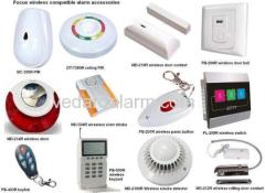 Brand alarm control panel with infrared detector and door contact touch LCD keypad alarm panel