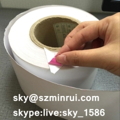 Pink Adhesive Ultra Destructible Label Paper Materials Invisible Cover Destructible Label Vinyl