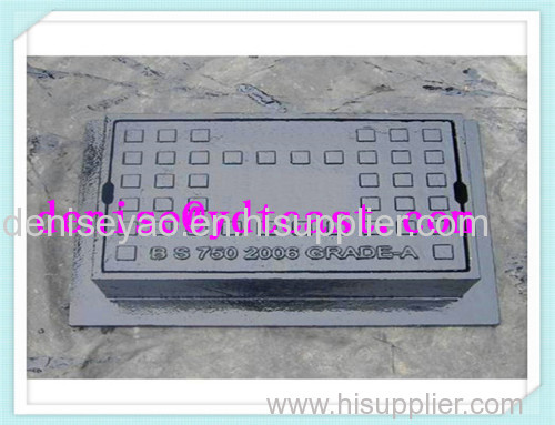 EN124 ductile Cast Iron Water metre Box With lock manhole cover coated120x150x160 for Europe