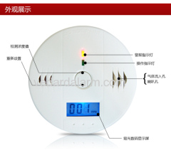 CO detector carbon monoxide poisonous gas monitor and alarm for home security lifesaving