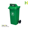 120L wheeled plastic dustbin