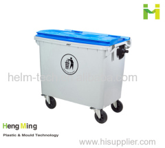 hot 1100L wheeled plastic dustbin