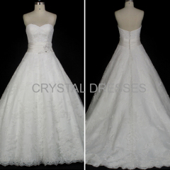 ALBIZIA Classic Ivory Lace Satin A Line Ball Gown Monarch/Royal Wholesale Wedding Dresses