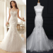 ALBIZIA high quality Beads Ivory Lace Tulle Satin vintage Mermaid Wedding Dresses