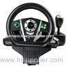 Black / White Vibration Driving Game Steering Wheel For PC / X-Input / PS2 / PS3