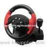 Vibration PS3 / PS2 Steering Wheel And Pedals With 180 Degree Rotation Angle