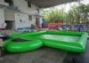 0.9mm PVC Tarpaulin Green Adult Inflatable Swimming Pool With Platform
