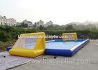 Pool Shaped Inflatable Sports Field / Inflatable Football Arena Dark Blue