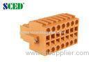 Female Sockets 3.50mm Screwless Plug In Terminal Block 2*2P-22*2P For Electric Lighting