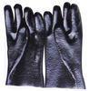 Black Protective PVC Safety Work Gloves Oil Resistant Gloves