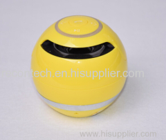 LED Light Bluetooth Speaker Colorful Ball Speaker with FM Radio and Recharged Battery
