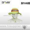 Polyester fabric high visibility Safety Hats with 2.5cm silver reflective tape