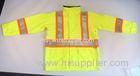 High visibility Safety Rainwear hidden detachable hood reflective tape with contrasting fabric