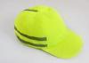 Hi vis Green polyester fabric safety baseball hat clothing with LED light