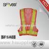 PVC high visibility reflective tape vest with 100% polyester mesh fabric and fluorescent color