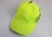 Green 100% polyester fabric reflective protection safety hats with LED light