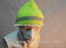 High visibility safety hats with reflective yarn mixed + silver thread