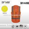 Work uniform 100% polyester tricot safety reflective vest zipper closure AS/NZS