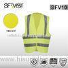 100% polyester tricot anti-static fabric reflective safety vest with 5cm silver tape meet EN ISO 204