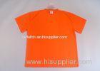 Orange olyester birdeye fabric High visible Reflective Safety Shirts with one chest pocket