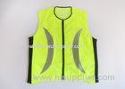 100% polyester oxford fabric reflective safety cycling vest zipper front and heat transfer reflectiv