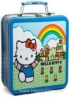 Cartoon design embossed tin lunch box