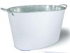Oval shape barware usage ice tin bucket with handle