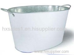 Oval shape barware usage ice tin bucket with handle