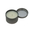 Round plain 2-pieces candle tin box