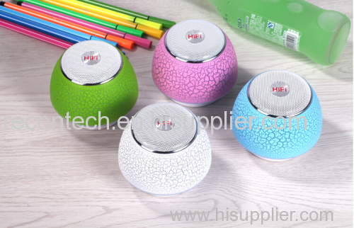 A8 portable bluetooth wireless speaker with TF solt/ LED light