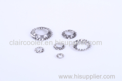 Countersunk serrated lock washers external teeth