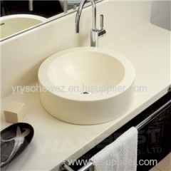 Corian Cream Vanity And Sinks