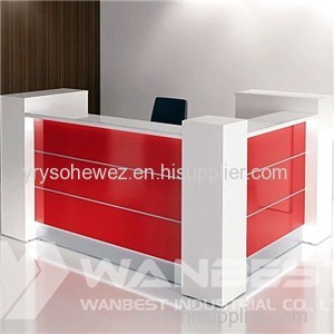 White And Red Reception Counter