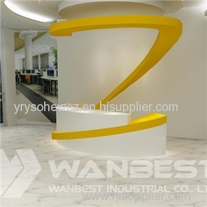 Circle Solid Surface Reception Desk