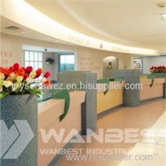 Corian Grey Reception Desk With Coloum